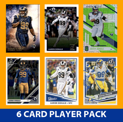 Aaron Donald 6 Card Player Pack 2023 2024 2025 Donruss Panini Score LA Rams
