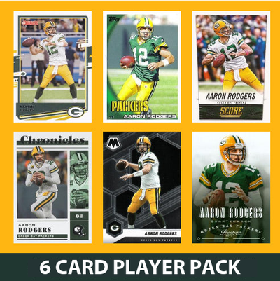 Aaron Rodgers 6 Card Player Pack 2023 2024 2025 Donruss Panini Score Green Bay Packers