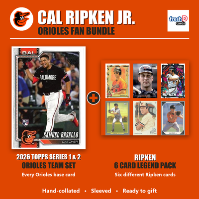Cal Ripken Jr. Baltimore Orioles Baseball Fan Bundle - 2026 Topps Series 1 & 2 Team Set + 6 Card Legend Pack