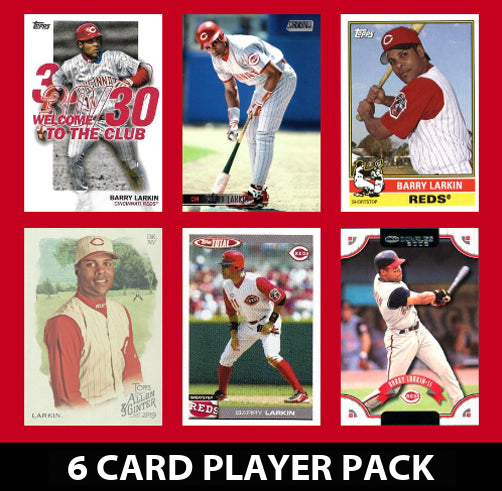 Barry Larkin Cincinnati Reds 6 Card Legend Pack Topps Bowman 2025 2024 1990s
