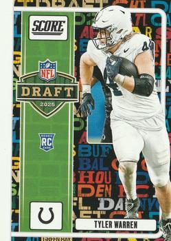 2025 Score NFL Draft Tyler Warren #12
