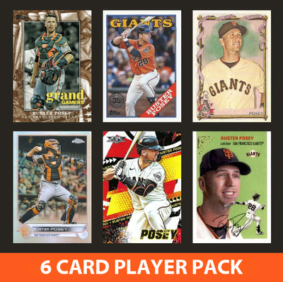 Buster Posey San Francisco Giants 6 Card Legend Pack 2025 2024 2023 2022 Topps Bowman