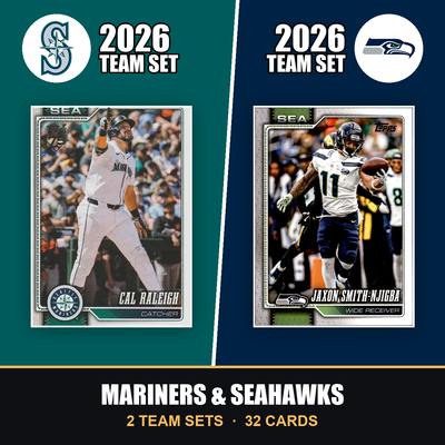 2026 Topps Seattle Mariners & Seahawks Team Set Combo - Baseball + Football 2-Sport Bundle - Randy Arozarena & Jaxon Smith-Njigba