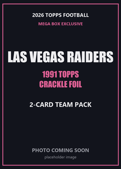 2026 Topps Football Las Vegas Raiders 1991 Topps Mega Box Crackle Foil Insert Pack - 2 Cards