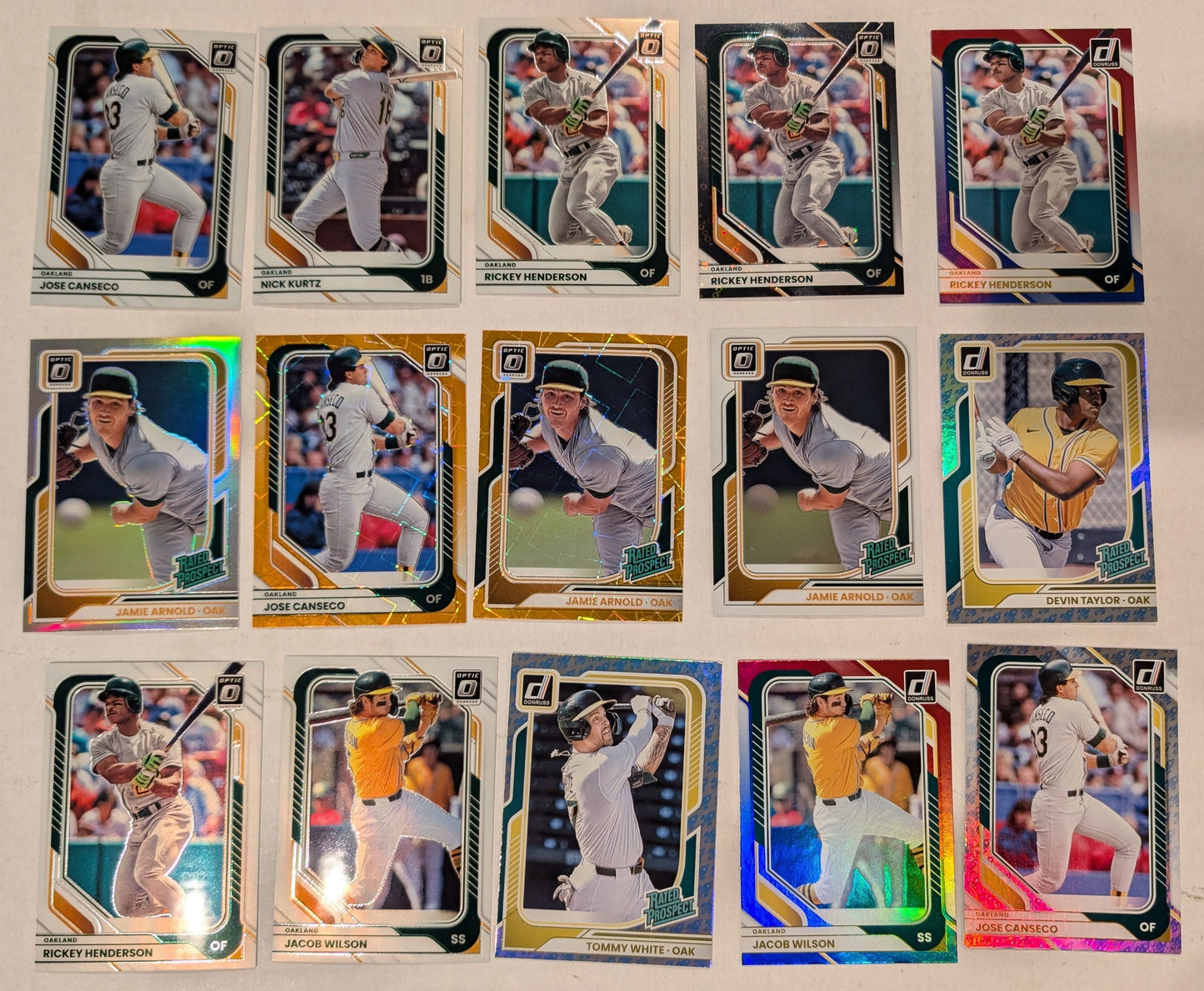 2026 Donruss Optic athletics parallel lot