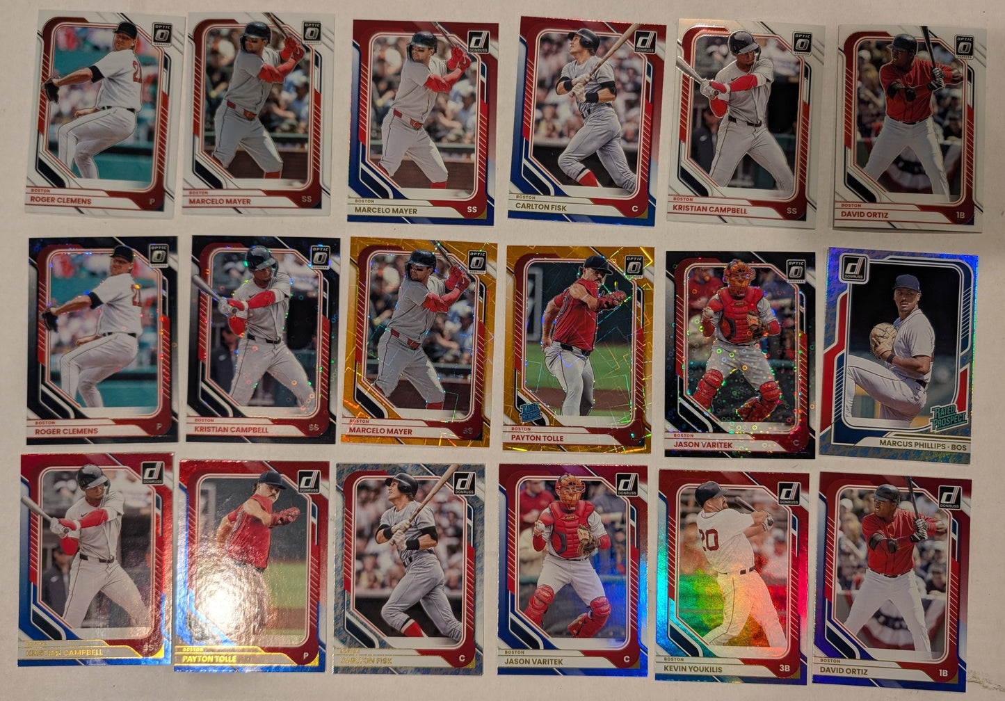 2026 Donruss Optic reds parallel lot