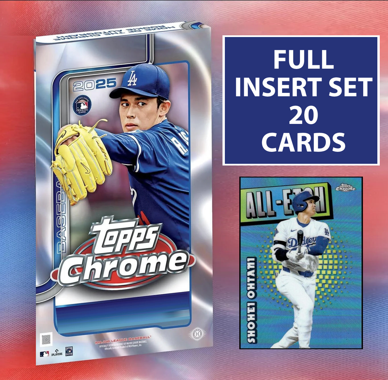 2025 Topps Chrome Complete Insert Set 20 Cards All Etch Paul Skenes Aaron Judge Ohtani