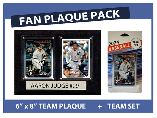 2024 Yankees Fan Plaque Pack Aaron Judge + 2024 Topps Team Set