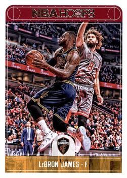 2017-18 Panini NBA Hoops LeBron James number 25 Cleveland Cavaliers base card