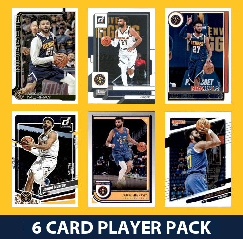 Jamal Murray 6 Card Player Pack 2023-24 Hoops Donruss Panini Denver Nuggets