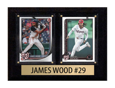 James Wood 2 Card 2025 Topps Bowman Plaque Washington Nationals hand-collated team set