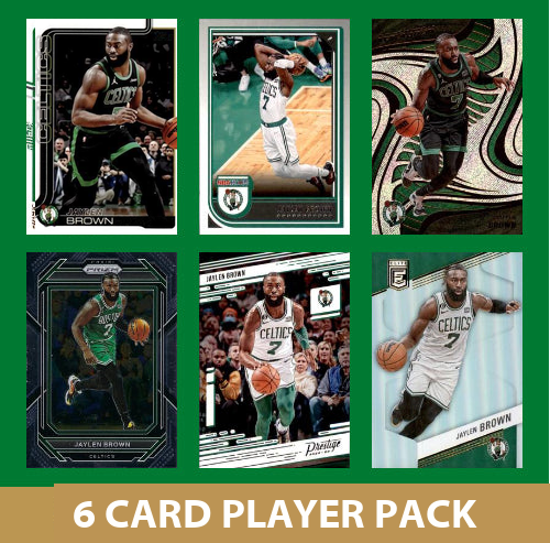 Jaylen Brown 6 Card Player Pack 2023-24 Hoops Donruss Panini Boston Celtics
