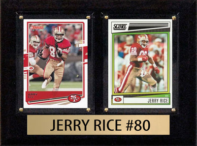 Jerry Rice 2024 2023 Donruss Score Panini Card Plaque 6x8 San Francisco 49ers hand-collated team set