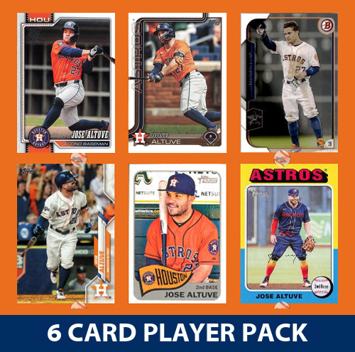 Jose Altuve Houston Astros 6 Card Player Pack 2025 2024 Topps Bowman