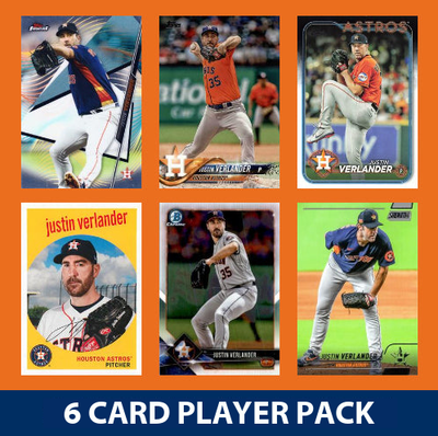 Justin Verlander Houston Astros 6 Card Legend Pack 2025 2024 2023 Topps Bowman