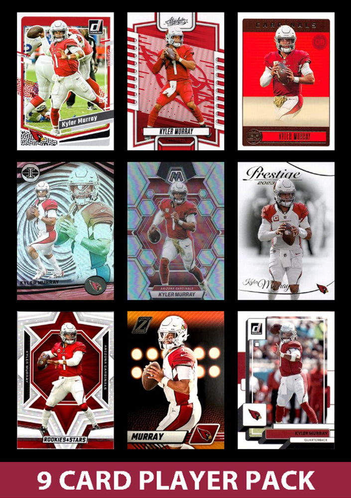 Kyler Murray 9 Card Player Pack 2023 2024 2025 Donruss Panini Arizona Cardinals plaque