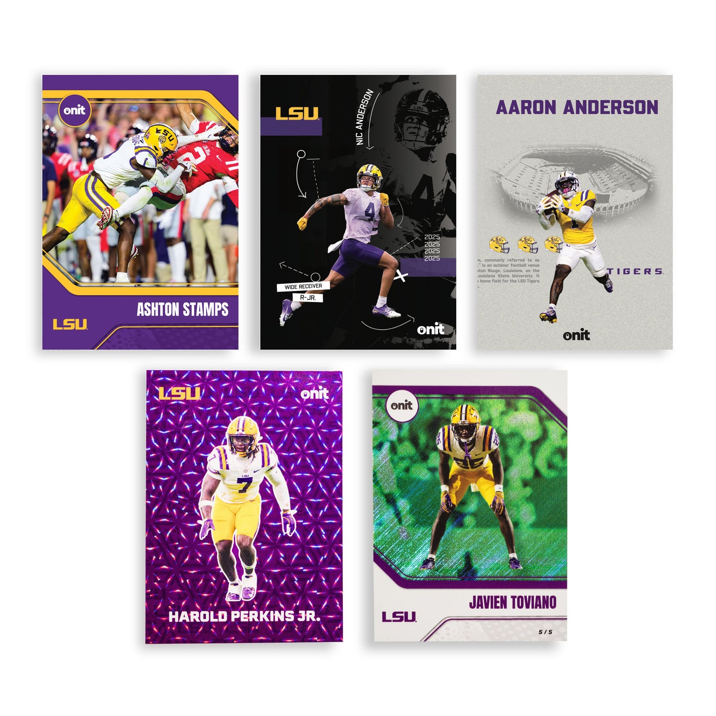 LSU Football 2025 Trading Cards - Platinum Box hand-collated team set
