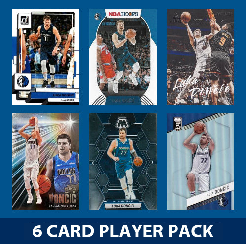 Luka Doncic 6 Card Player Pack 2023-24 Hoops Donruss Panini Dallas Mavericks