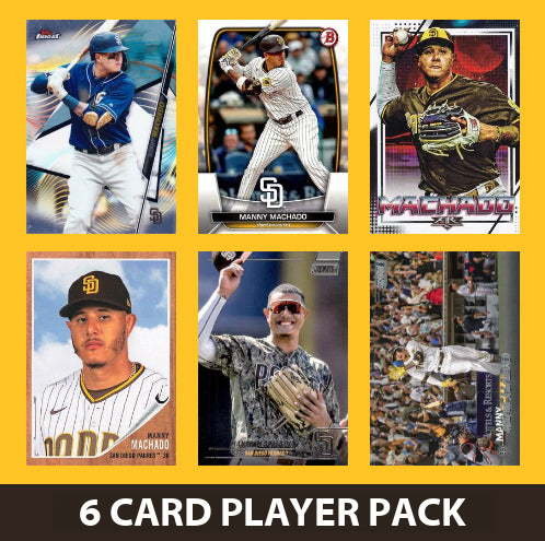 Manny Machado San Diego Padres 6 Card Player Pack 2025 2024 Topps Bowman