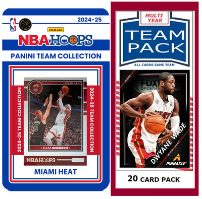 Miami Heat Multiyear Pack 20 Cards Alonzo Mourning + 2024-25 HOOPS Team Set Jimmy Butler plaque