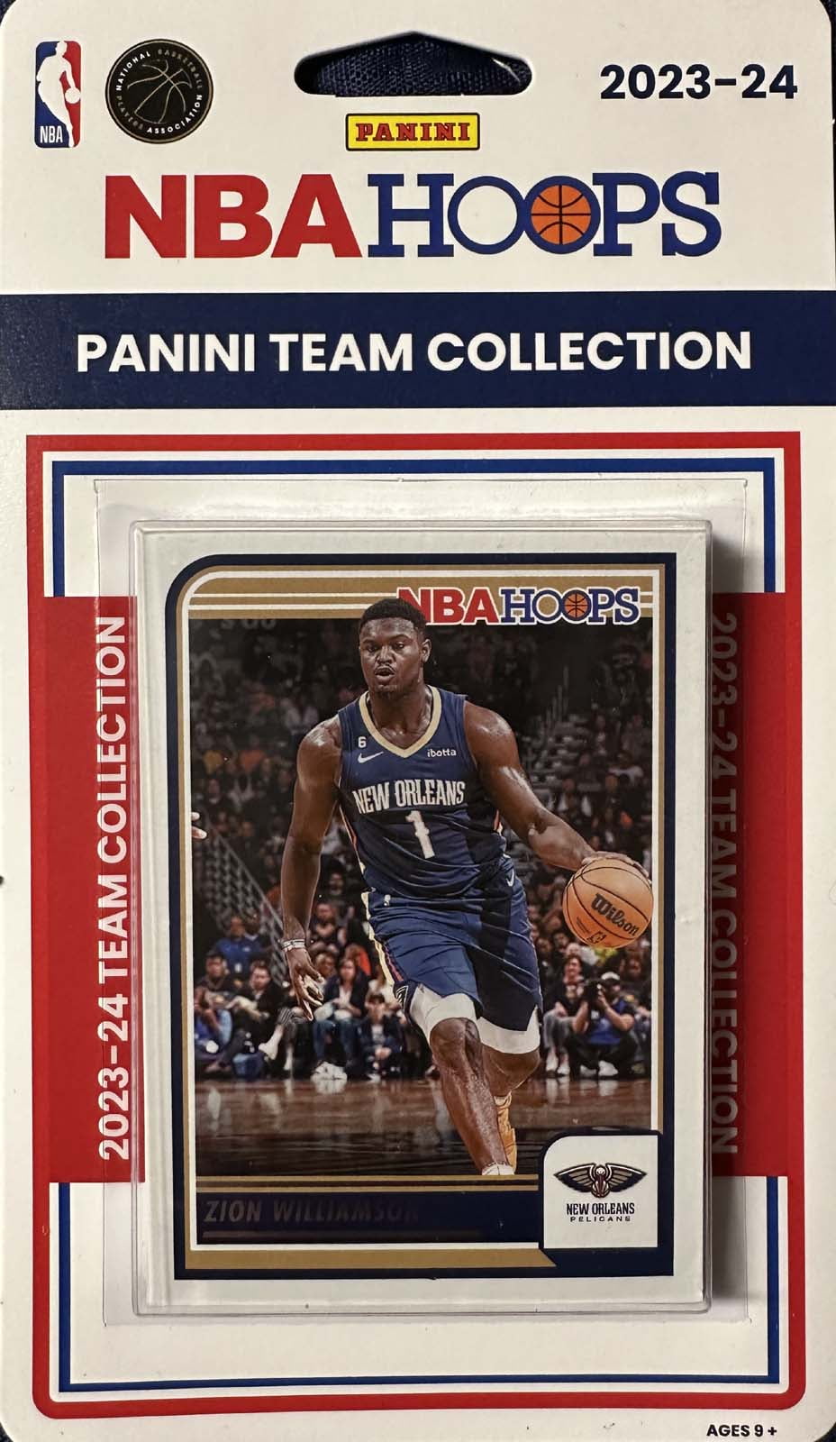 New Orleans Pelicans 2023 2024 Hoops Factory Sealed Team Set Zion Williamson plaque