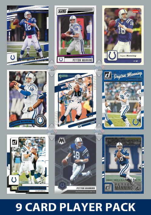 Peyton Manning 9 Card Legend Pack Donruss Topps Panini Score Indianapolis Colts