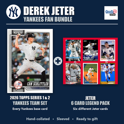 Derek Jeter New York Yankees Baseball Fan Bundle - 2026 Topps Series 1 & 2 Team Set + 6 Card Legend Pack