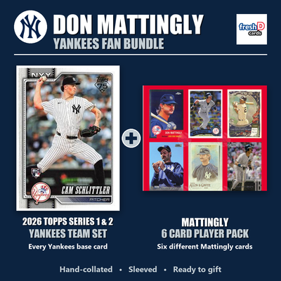 Don Mattingly New York Yankees Baseball Fan Bundle - 2026 Topps Series 1 & 2 Team Set + 6 Card Player Pack