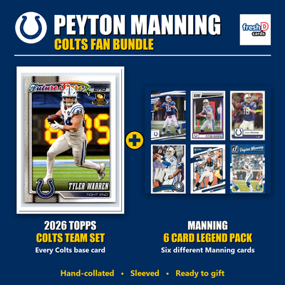 Peyton Manning Indianapolis Colts Football Fan Bundle - 2026 Topps Team Set + 6 Card Legend Pack