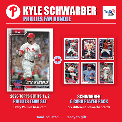 Kyle Schwarber Philadelphia Phillies Baseball Fan Bundle - 2026 Topps Series 1 & 2 Team Set + 6 Card Player Pack