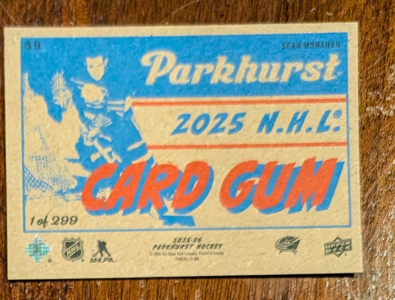 2025-26 UD Parkhurst 1954-55 Retros Sean Monahan #39 - Columbus Blue Jackets
