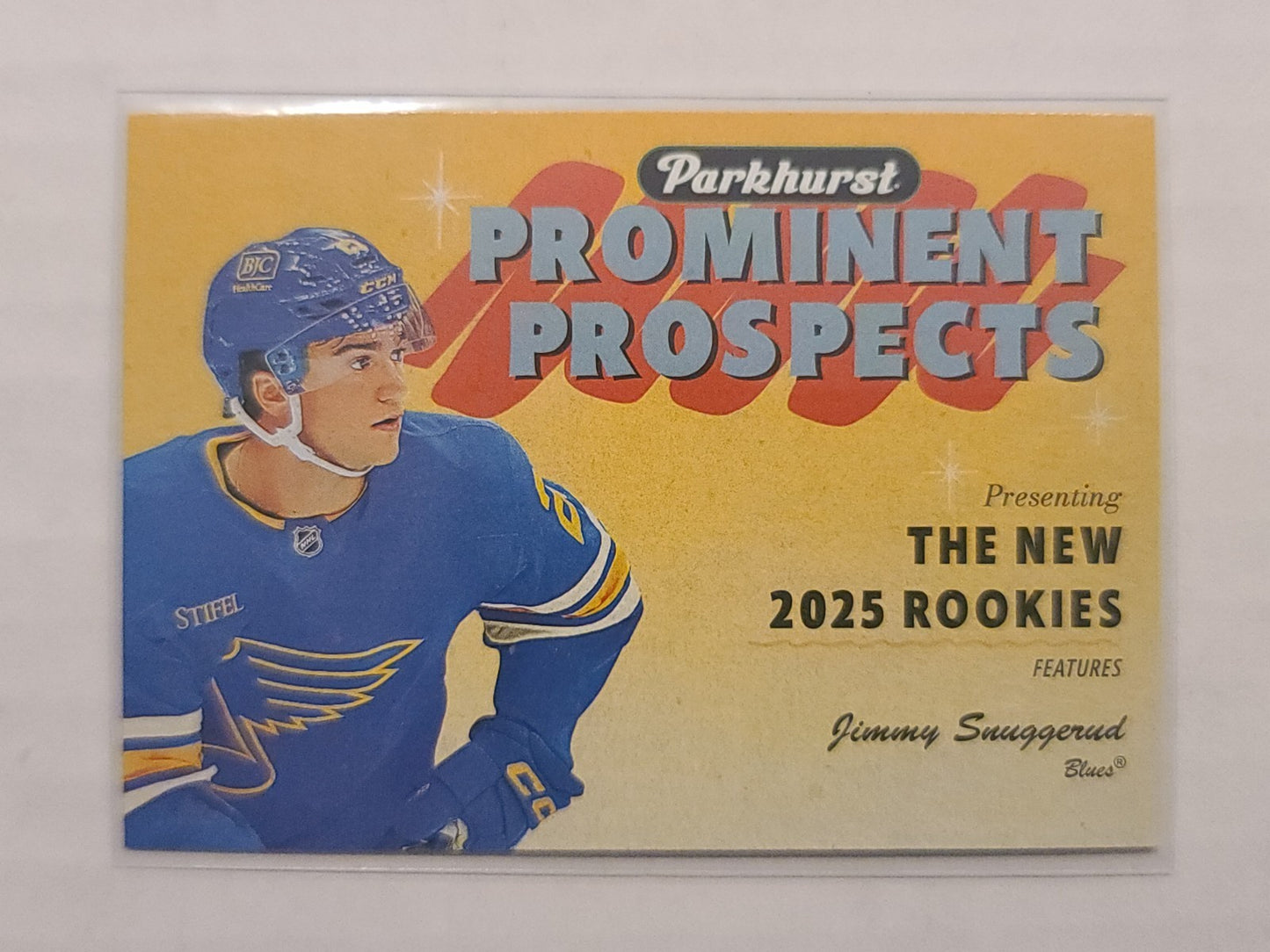 2025-26 UD Parkhurst Prominent Prospects Jimmy Snuggerud #PP-4 - St. Louis Blues