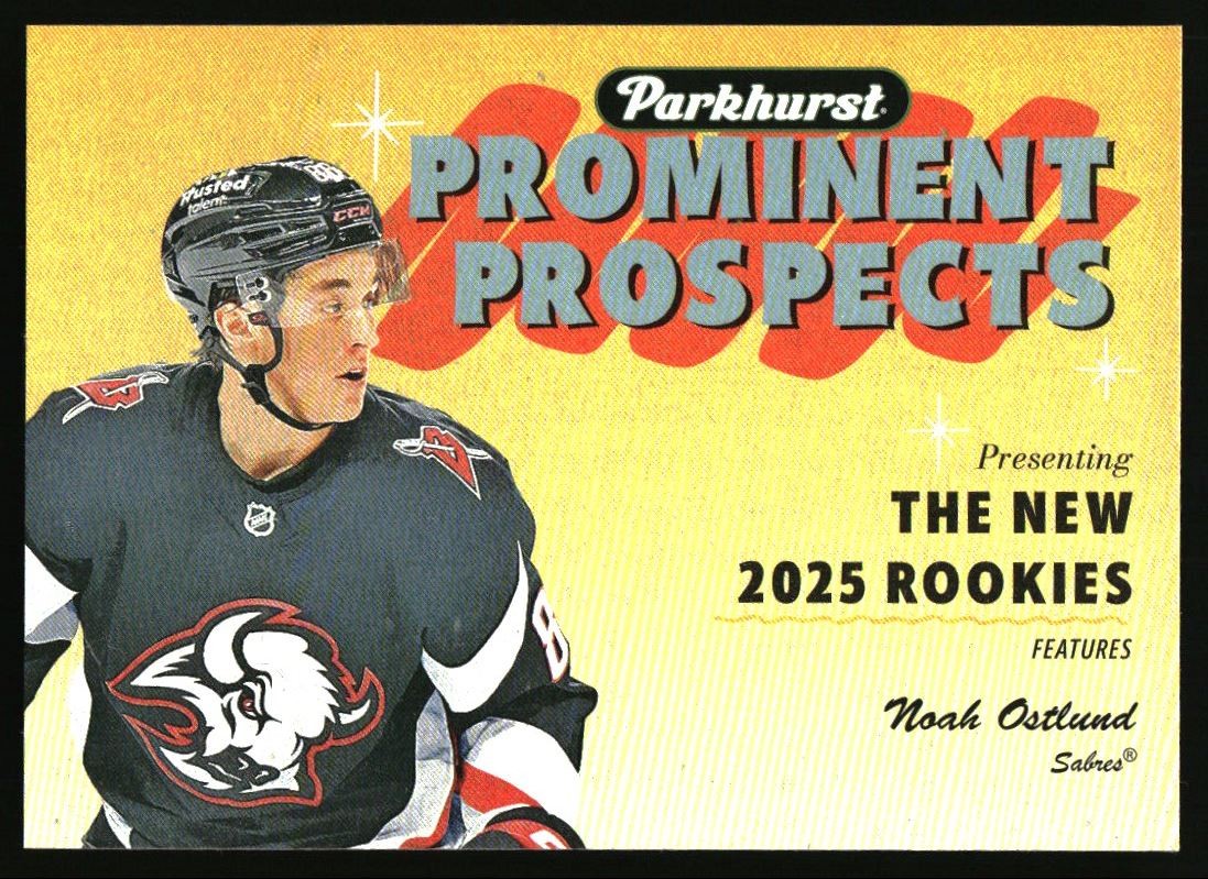 2025-26 UD Parkhurst Prominent Prospects Noah Ostlund #PP-6 - Buffalo Sabres