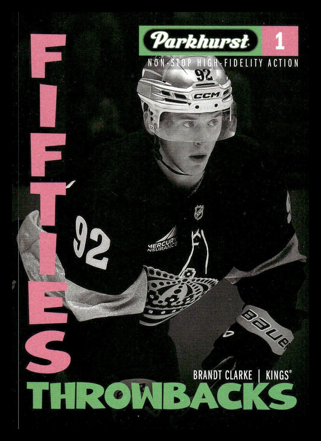 2025-26 UD Parkhurst Fifties Throwbacks Brandt Clarke #FT-9 - Los Angeles Kings