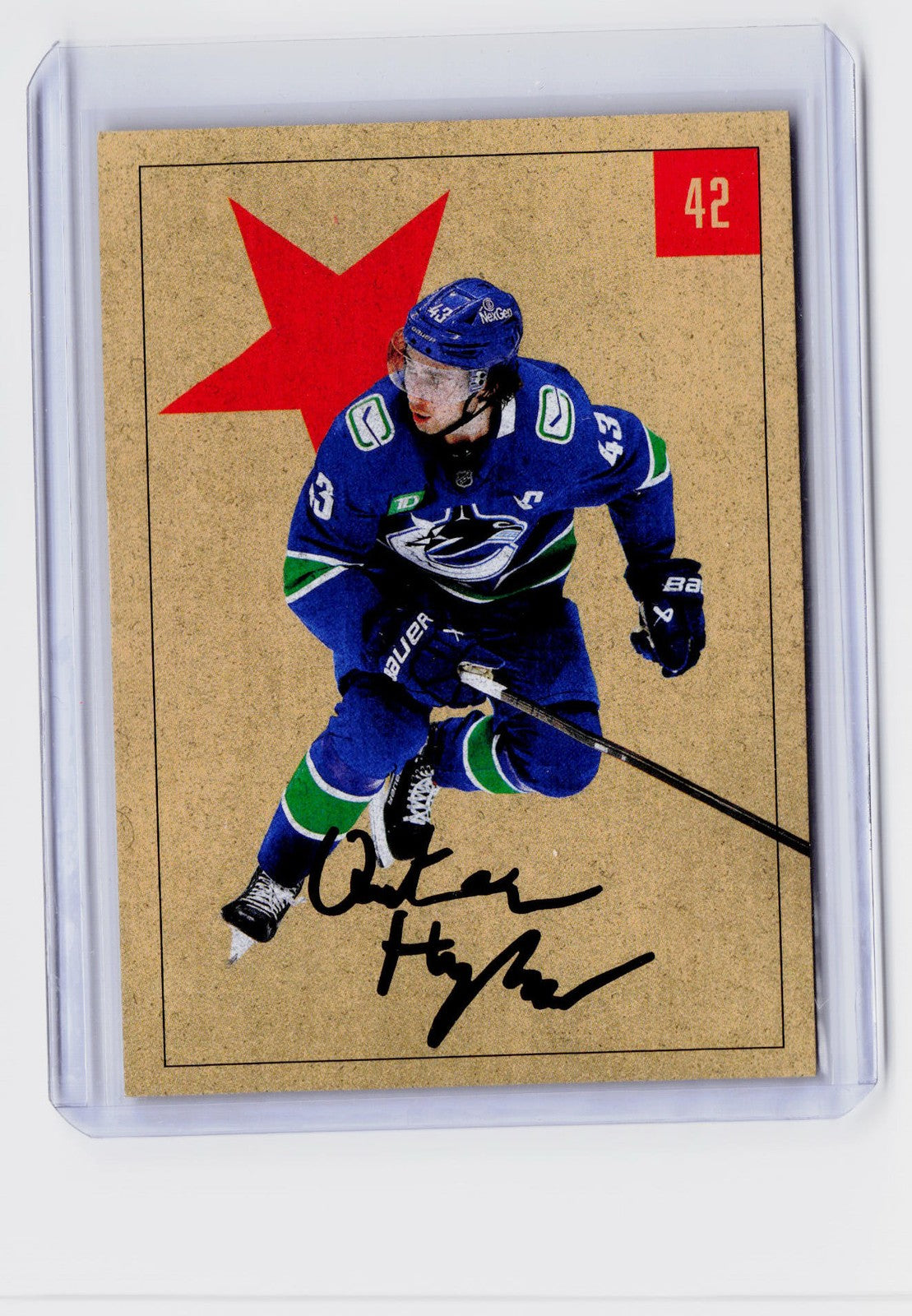 2025-26 Upper Deck Parkhurst 1954-55 Retros Quinn Hughes #42 - Vancouver Canucks