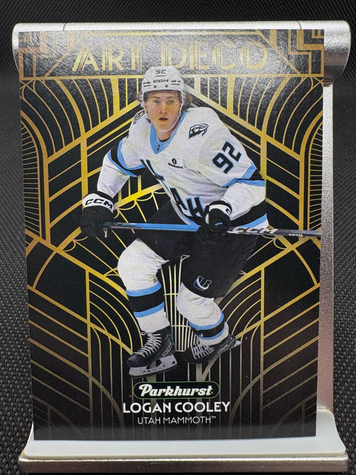2025-26 Upper Deck Parkhurst Art Deco Logan Cooley #AD-9 - Utah Mammoth