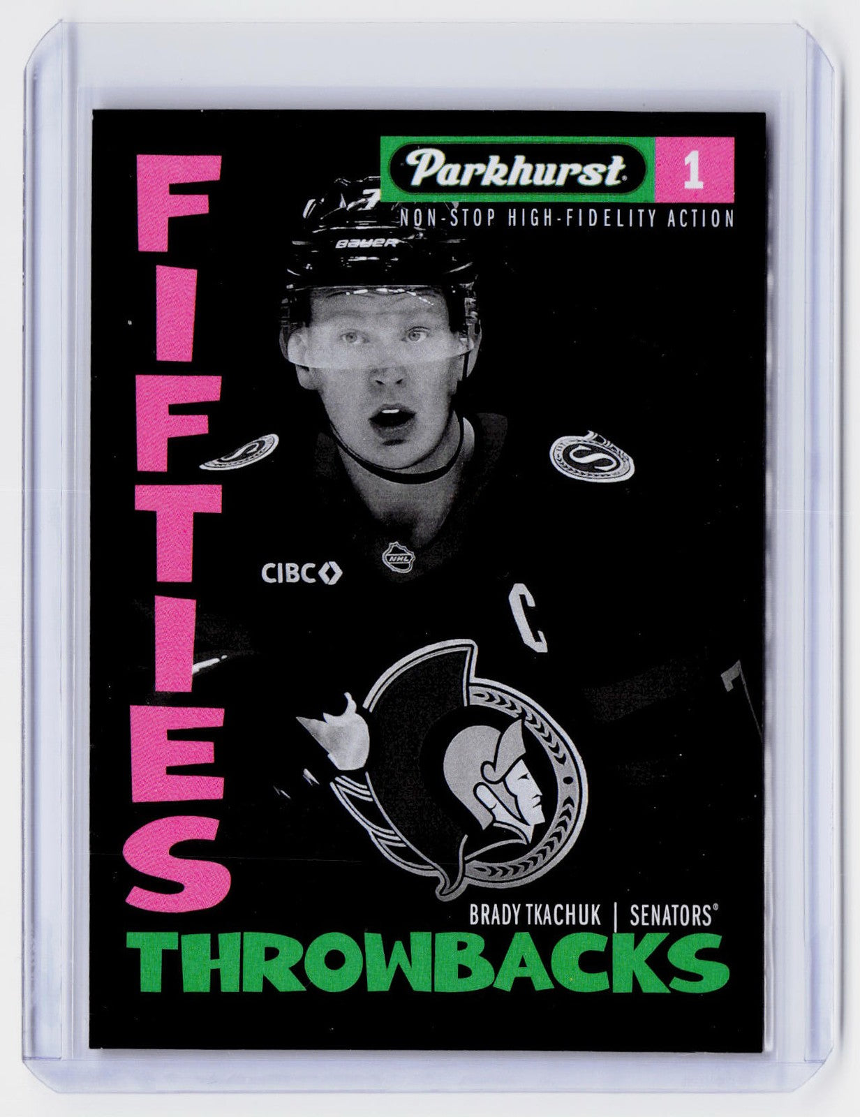 2025-26 UD Parkhurst Fifties Throwbacks Brady Tkachuk #FT-14 - Ottawa Senators