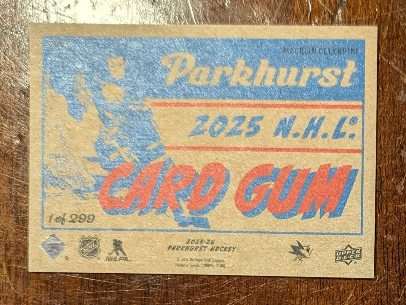 2025-26 UD Parkhurst 1954-55 Retros Macklin Celebrini #28 - San Jose Sharks