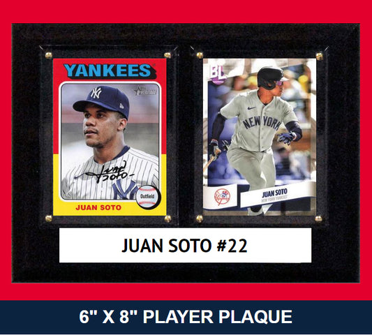 Juan Soto New York Yankees 2024 Topps Heritage Card Plaque 6x8