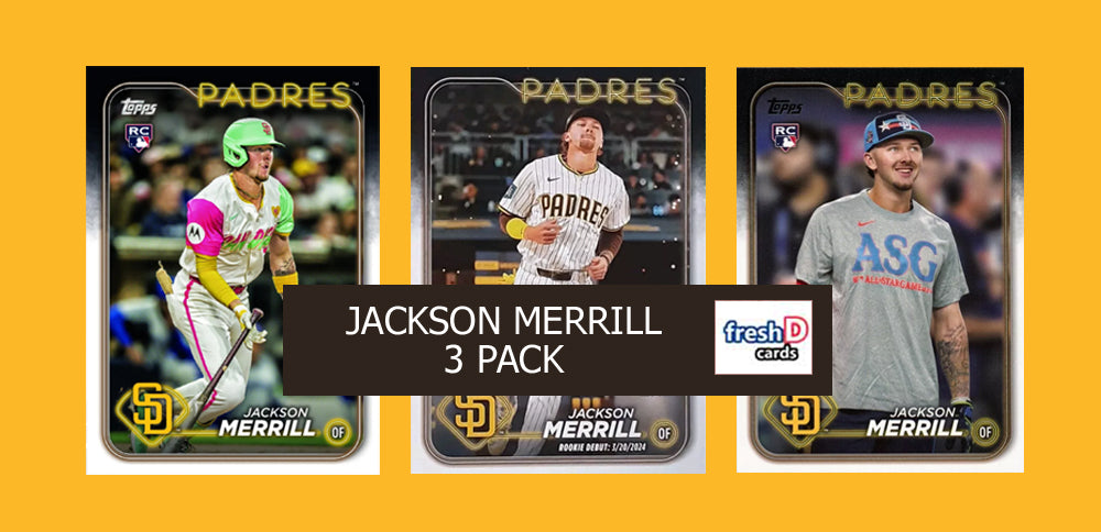 2024 Topps Update Jackson Merrill 3 PACK RC US210 Debut US169 All Star ASG-49