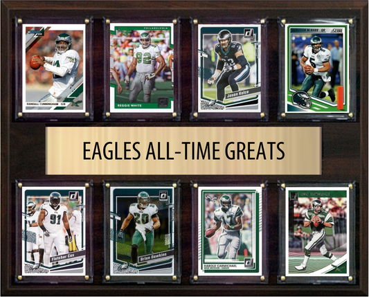 Vintage Eagles Memorabilia: Honor Philly Football History with Real Card Plaques