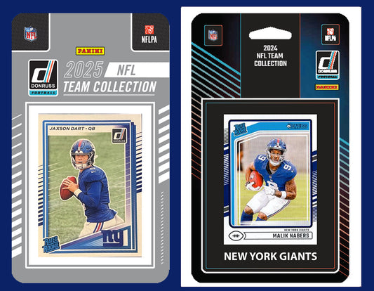 New York Giants 2025 and 2024 Donruss team set 2-pack