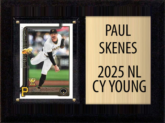Paul Skenes 2025 NL Cy Young 6x8 Pittsburgh Pirates card plaque