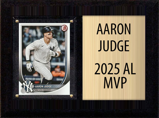 Aaron Judge 2025 AL MVP 6x8 New York Yankees card plaque