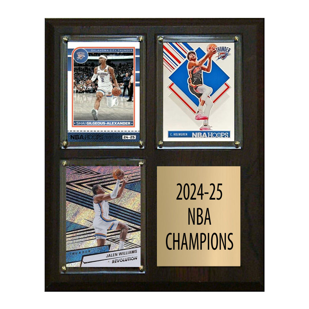 Shai Gilgeous-Alexander OKC Thunder 2024-25 NBA Champions 8x10 card plaque