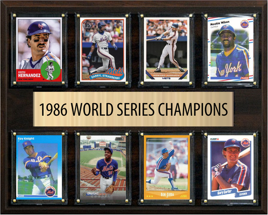 1986 New York Mets World Series Champions fan cave plaque