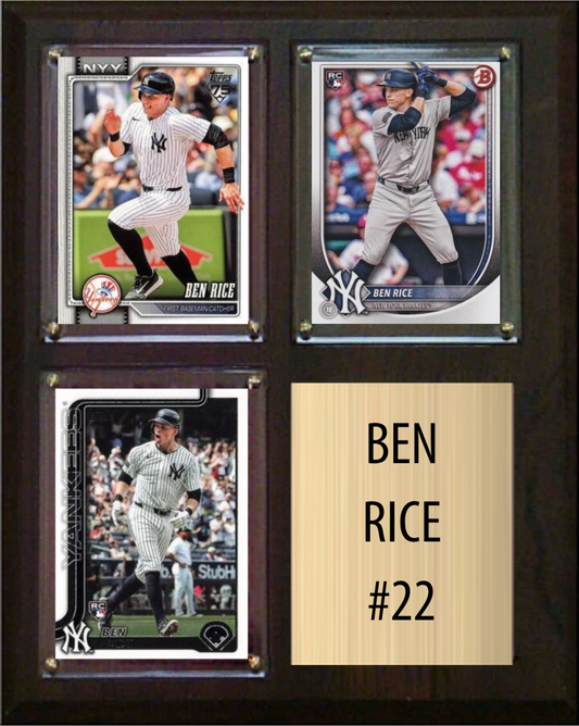 Ben Rice New York Yankees fan cave plaque
