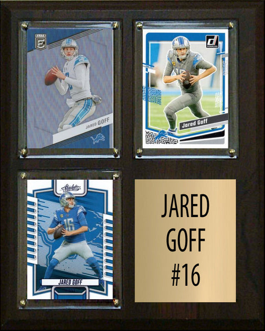 Lions 2026 NFL schedule gifts — featured plaque featuring Jared Goff