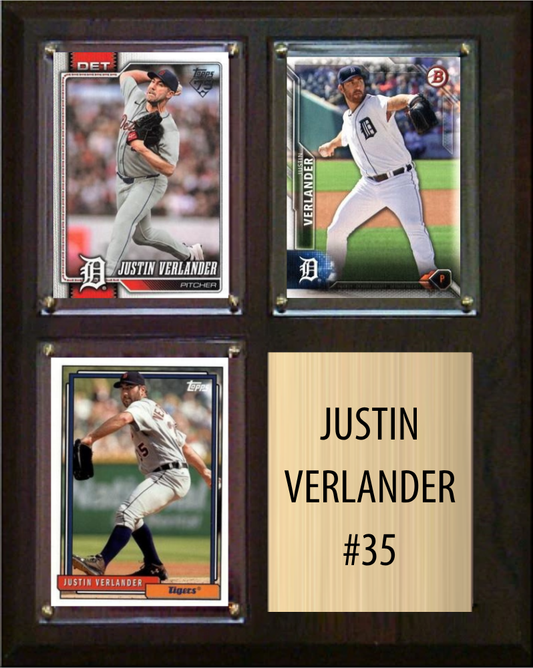 Justin Verlander Detroit Tigers fan cave plaque