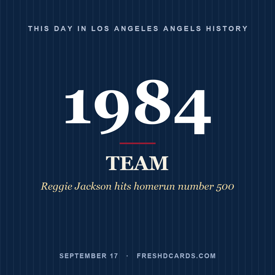 Los Angeles Angels: Los Angeles Angels, 1984, Reggie Jackson hits homerun number 500
